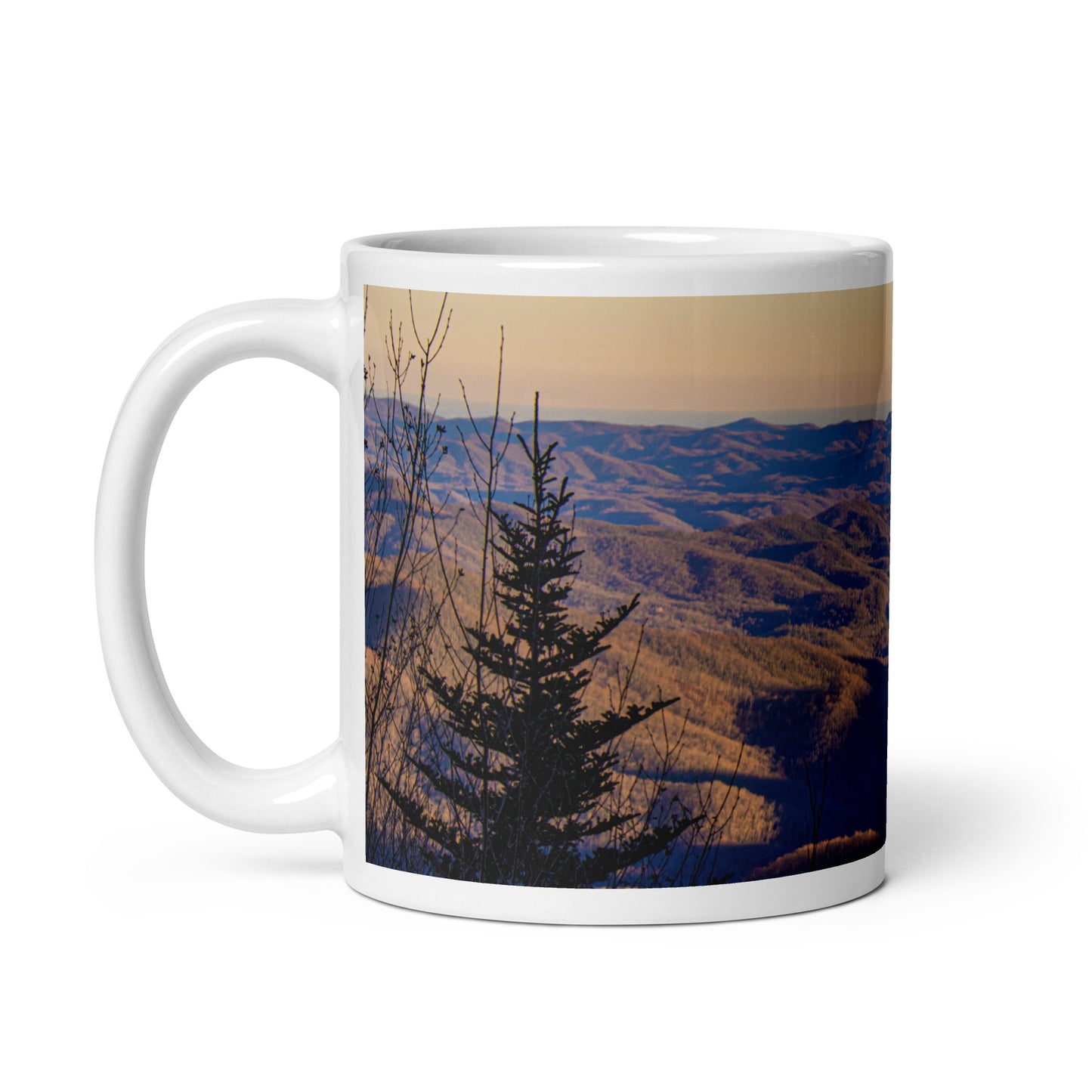 Waterrock Knob Trail White Glossy Mug