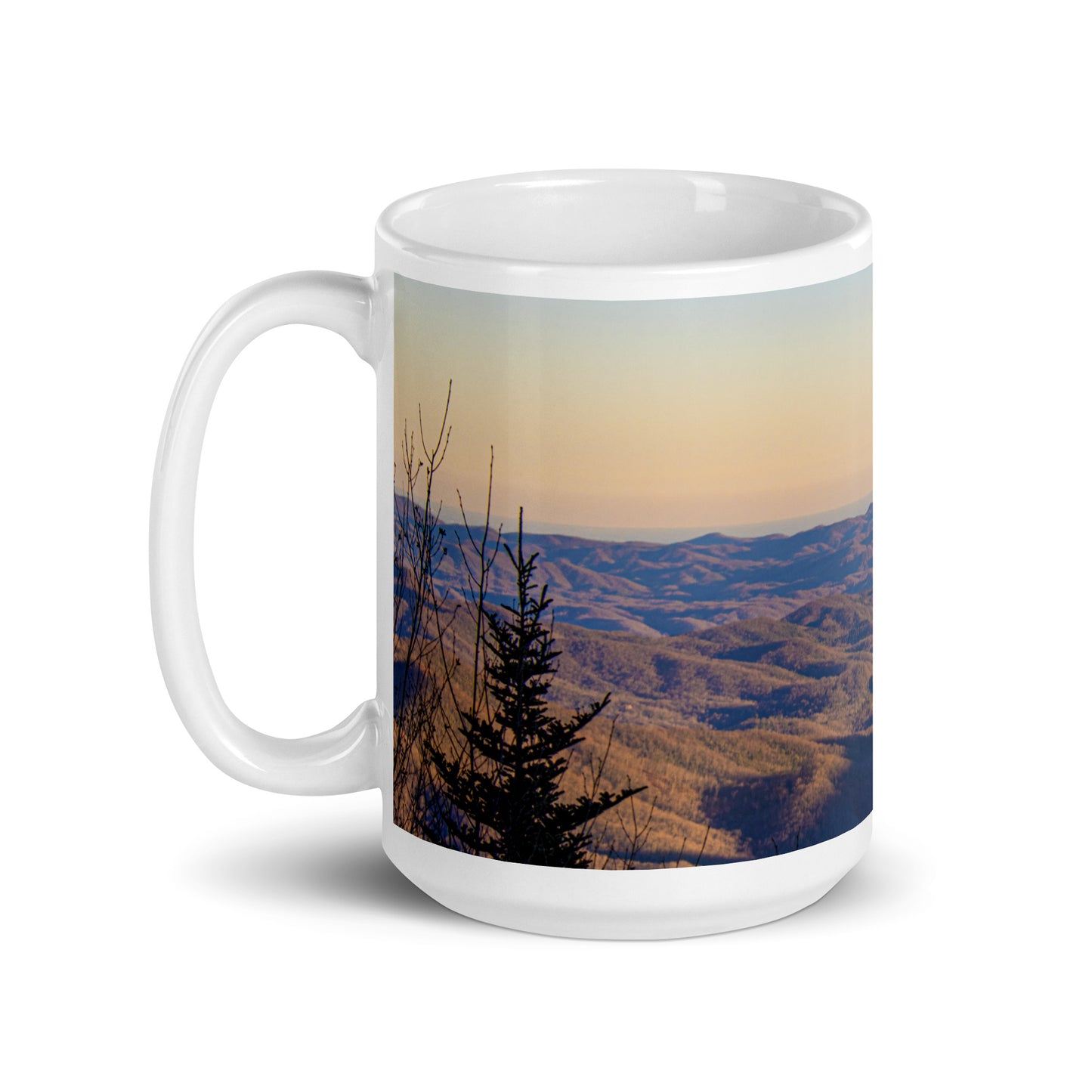 Waterrock Knob Trail White Glossy Mug