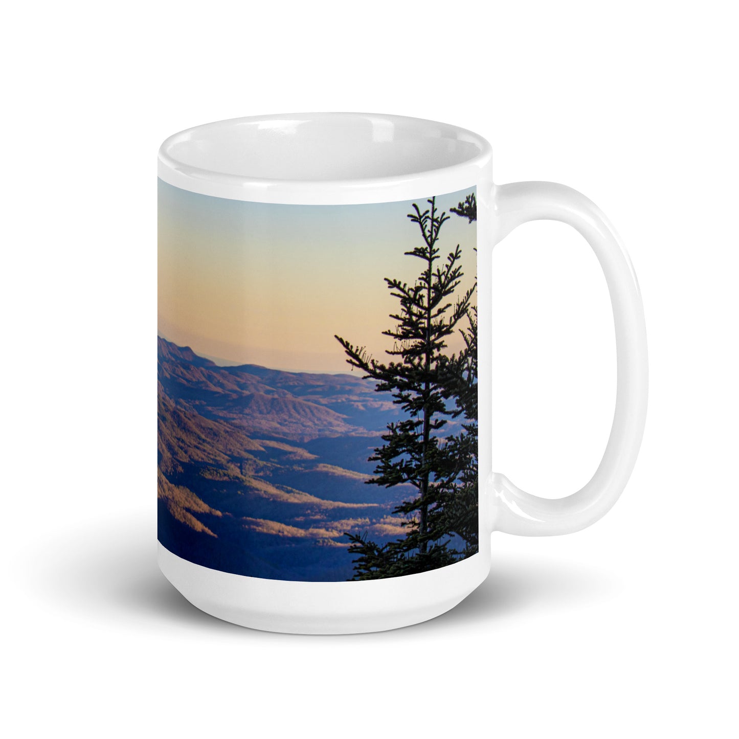 Waterrock Knob Trail White Glossy Mug