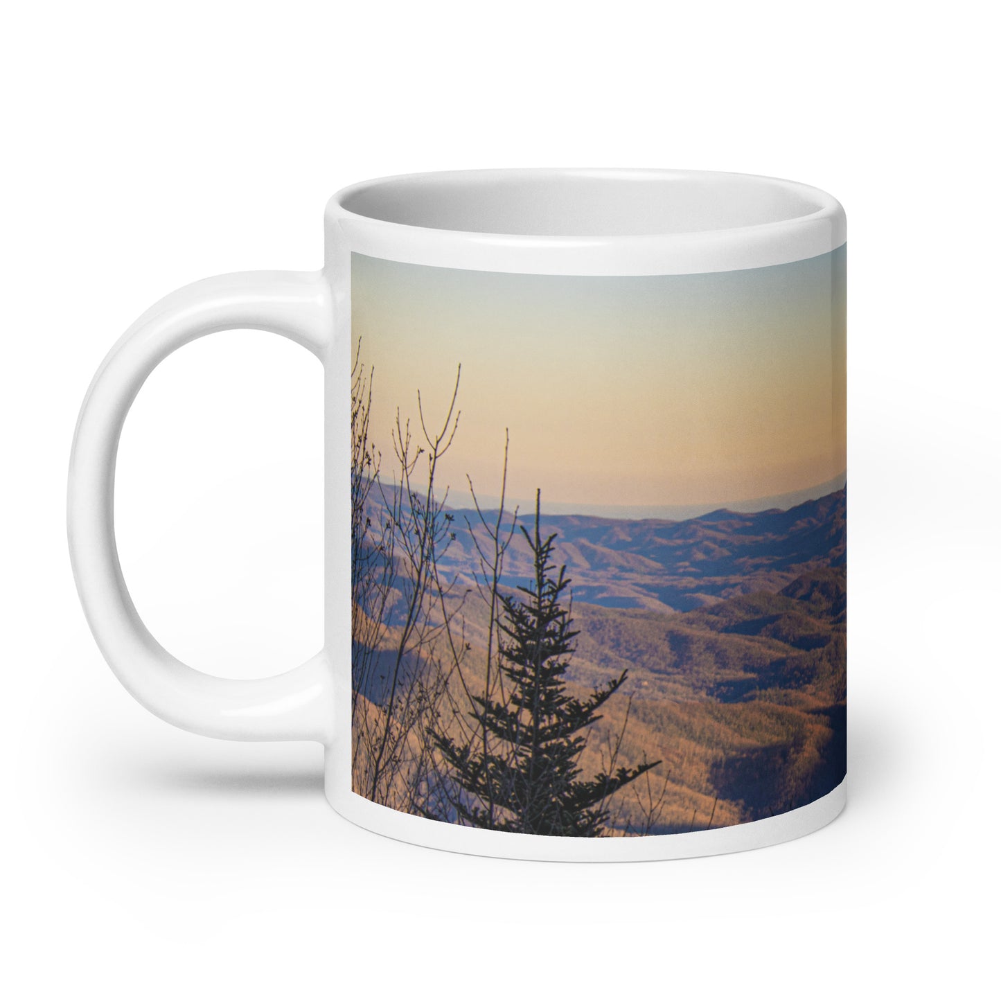 Waterrock Knob Trail White Glossy Mug