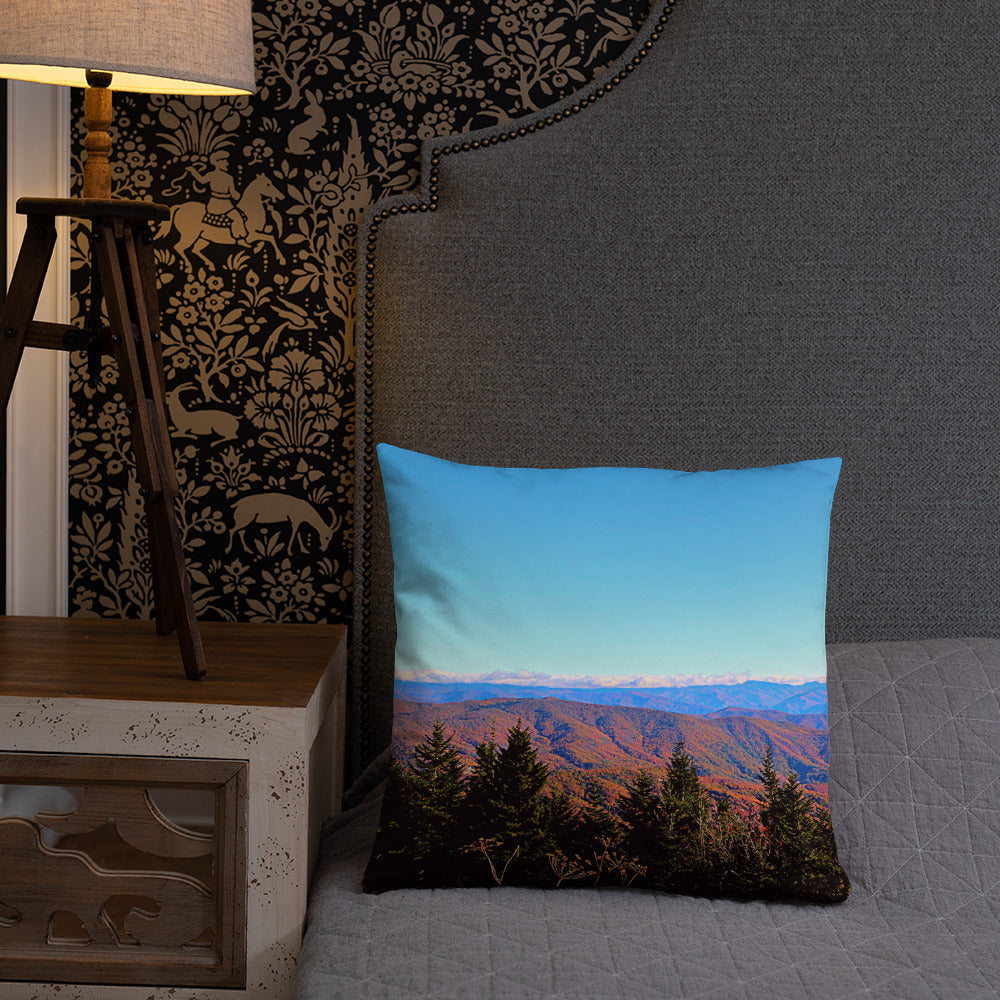 Trail to Waterrock Knob Basic Throw Pillow