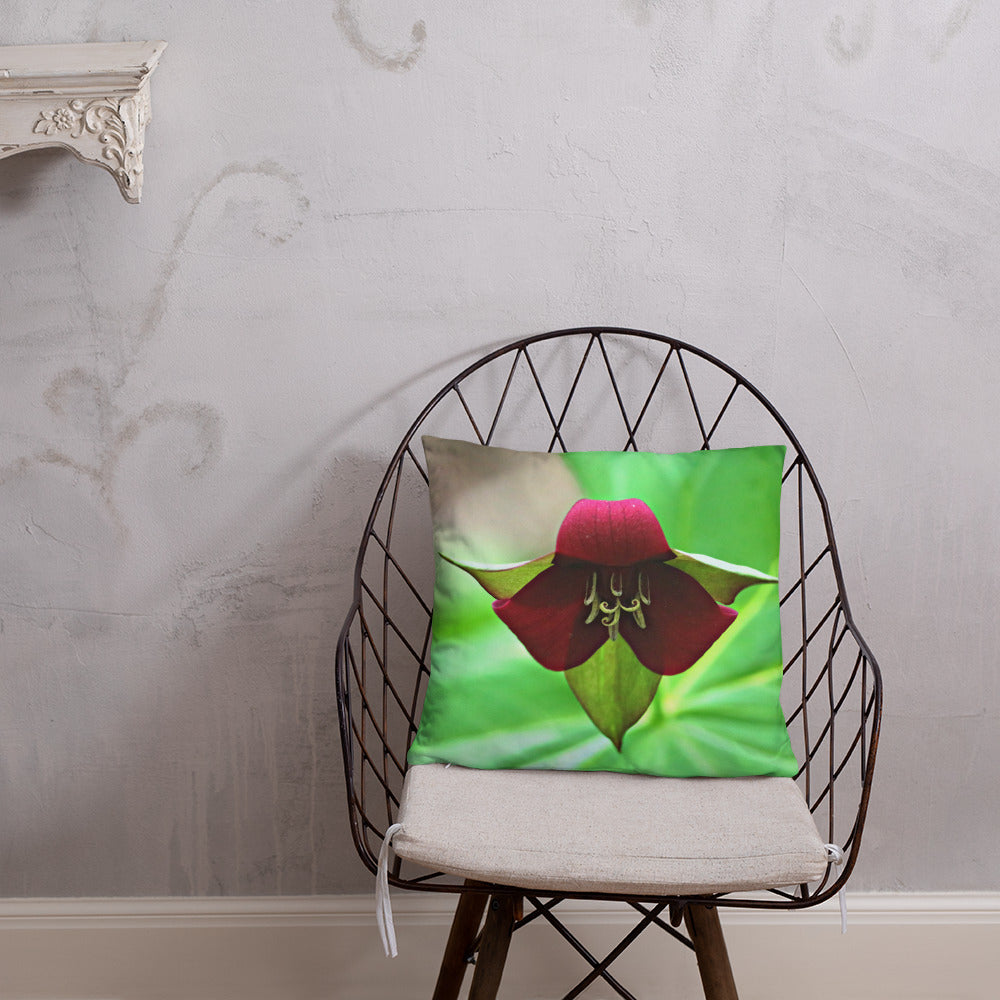 Wake Robin Trillium Basic Throw Pillow