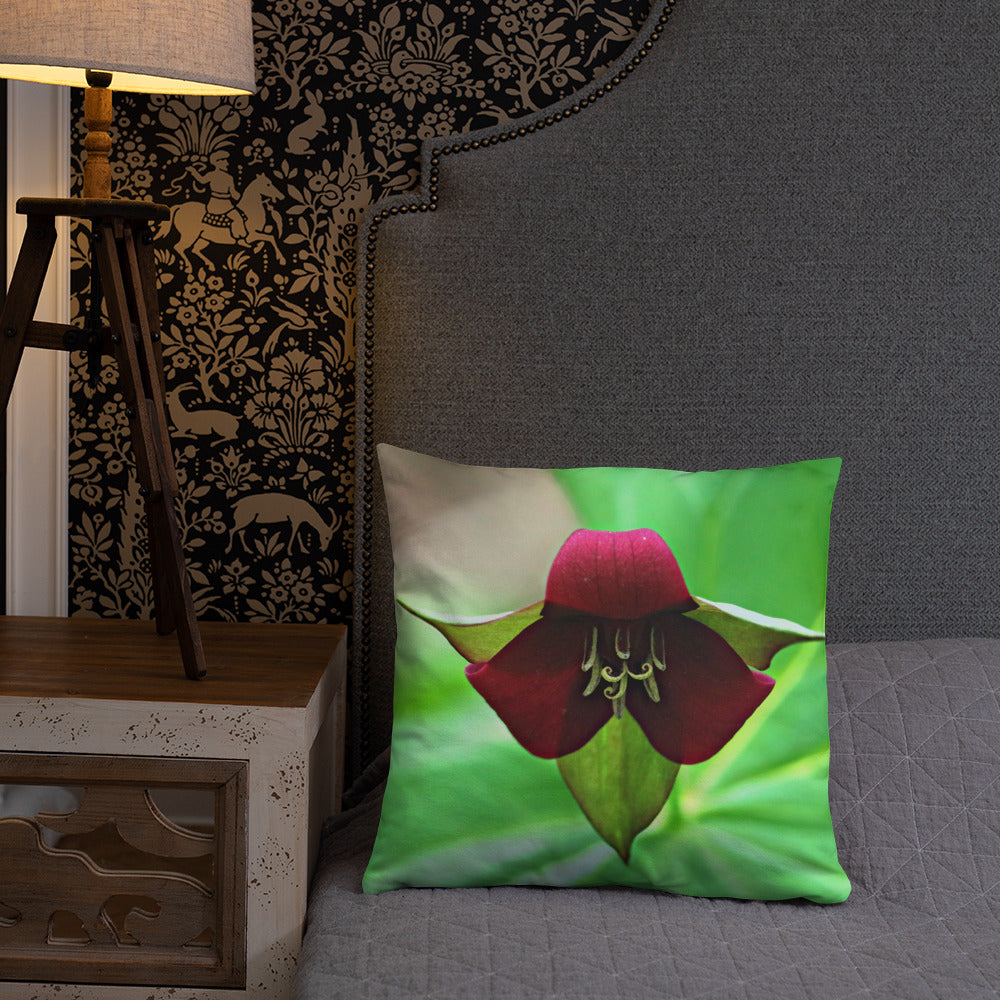 Wake Robin Trillium Basic Throw Pillow
