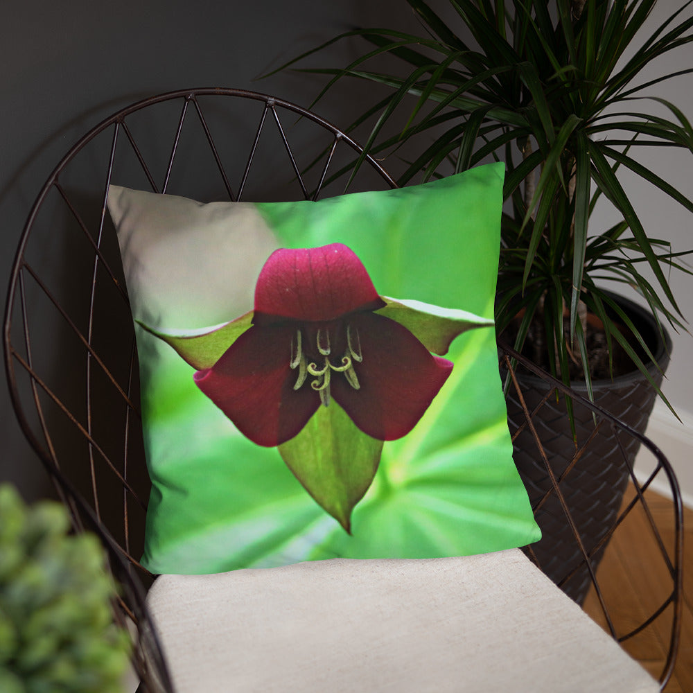 Wake Robin Trillium Basic Throw Pillow