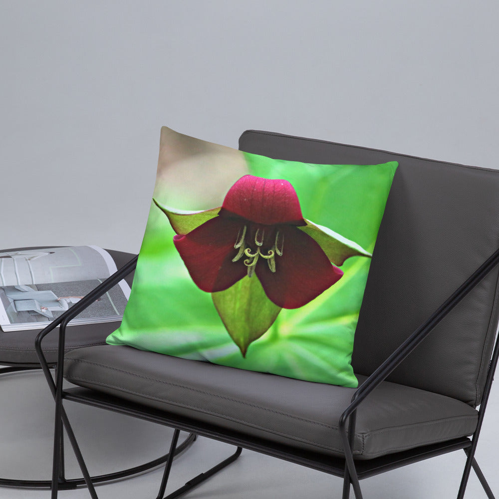 Wake Robin Trillium Basic Throw Pillow