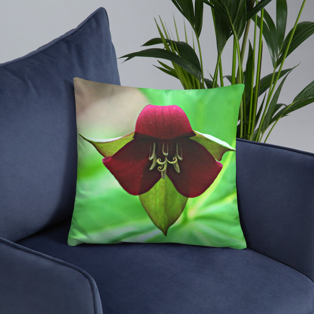 Wake Robin Trillium Basic Throw Pillow