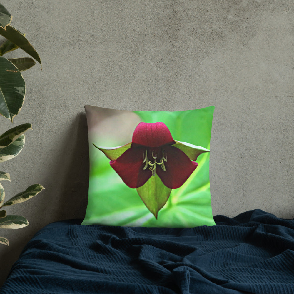 Wake Robin Trillium Basic Throw Pillow