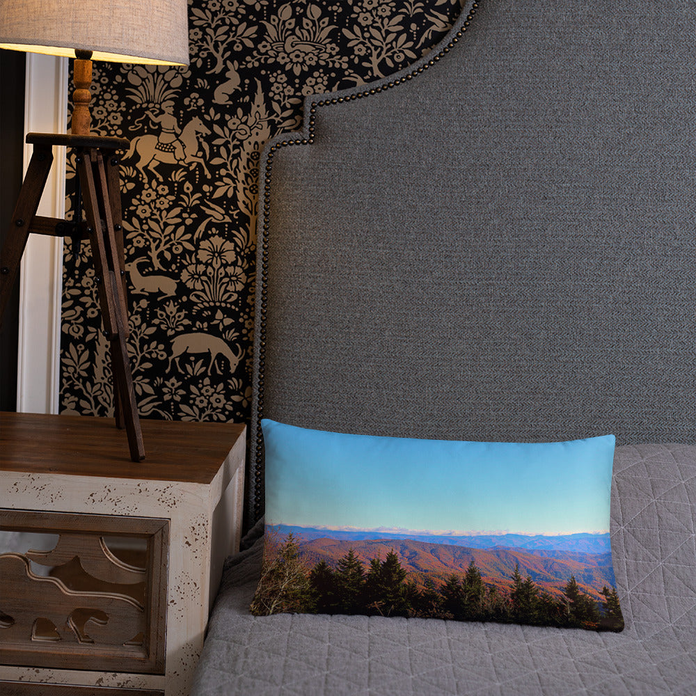 Trail to Waterrock Knob Basic Throw Pillow