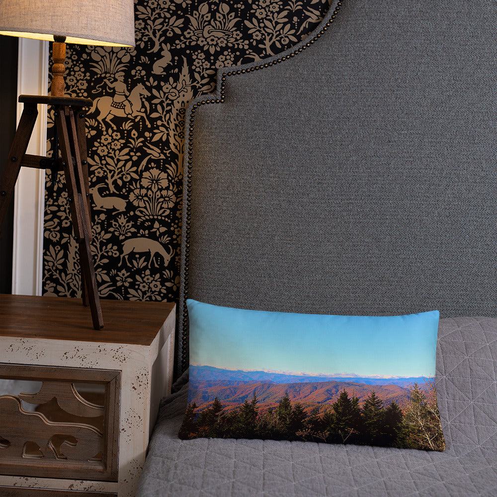 Trail to Waterrock Knob Basic Throw Pillow