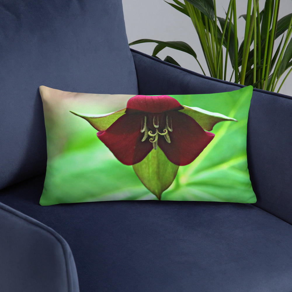 Wake Robin Trillium Basic Throw Pillow