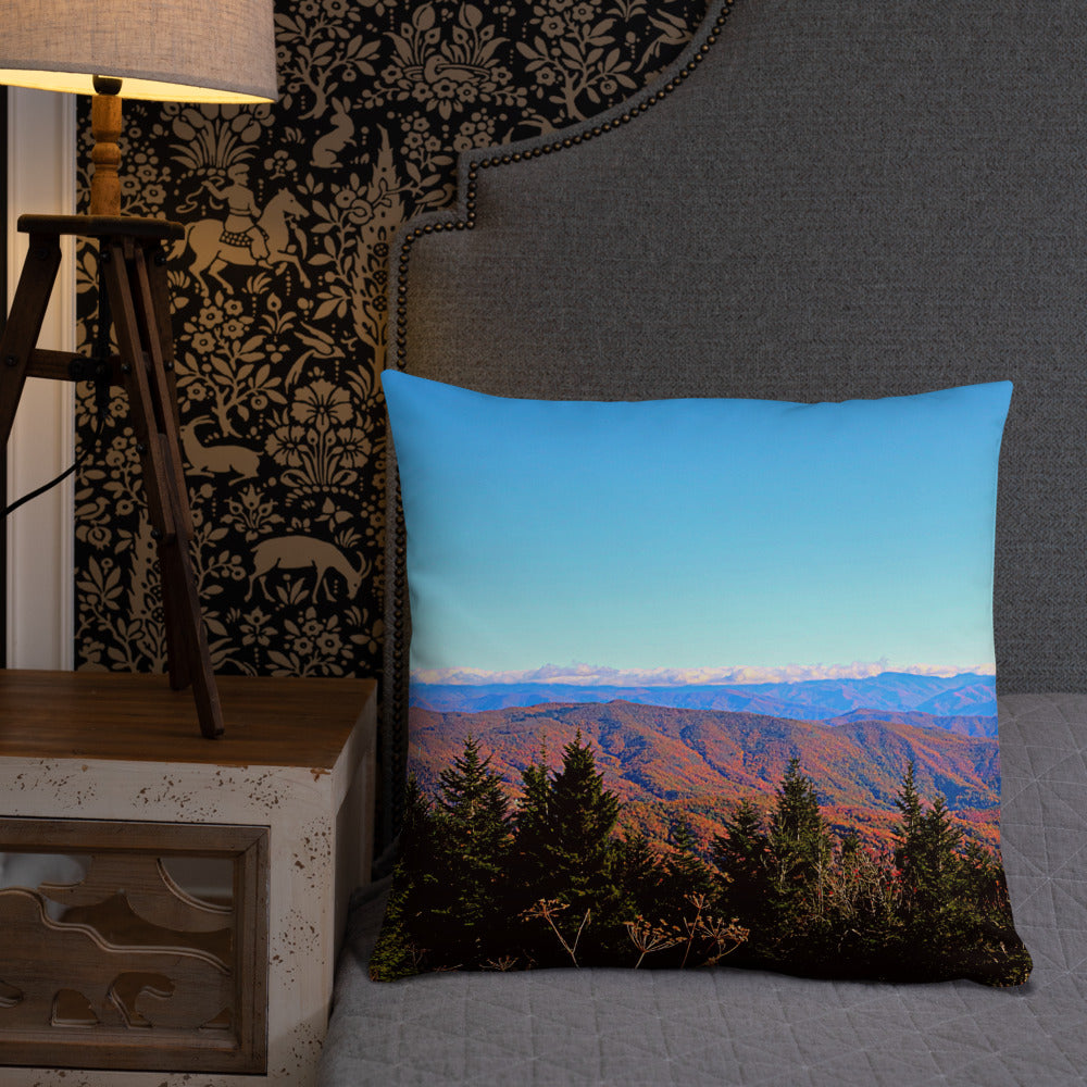 Trail to Waterrock Knob Basic Throw Pillow