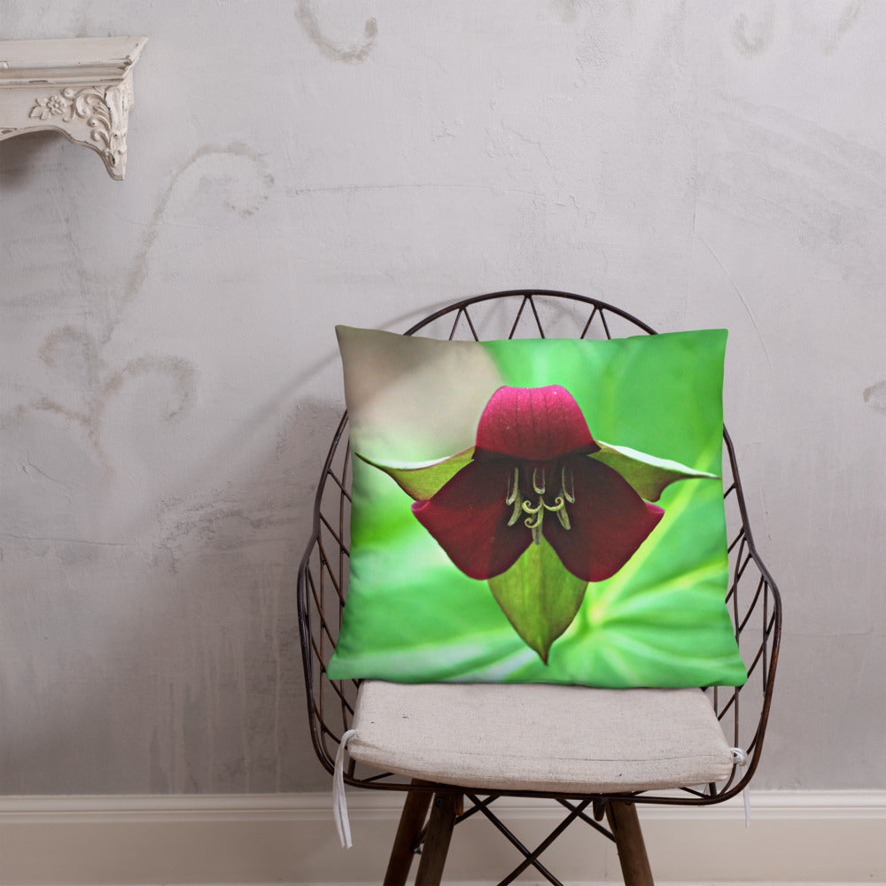 Wake Robin Trillium Basic Throw Pillow