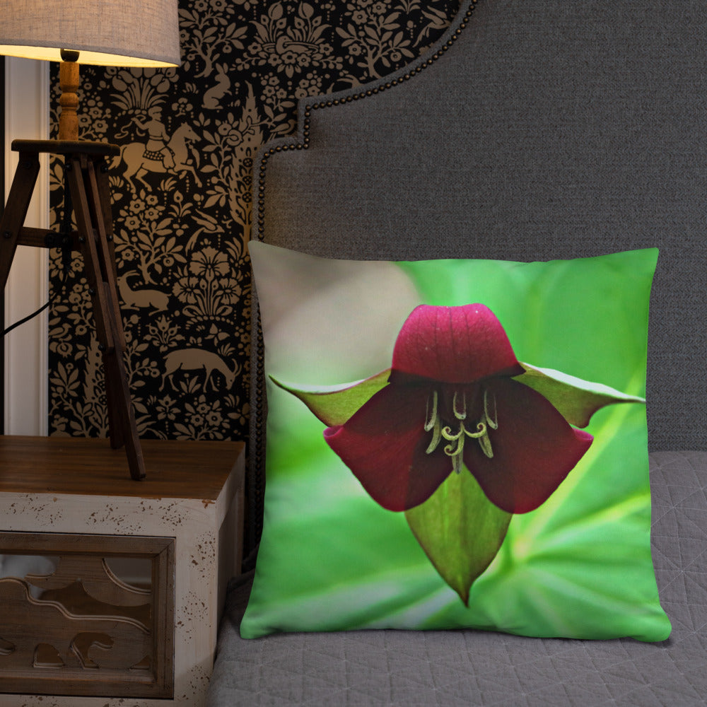 Wake Robin Trillium Basic Throw Pillow