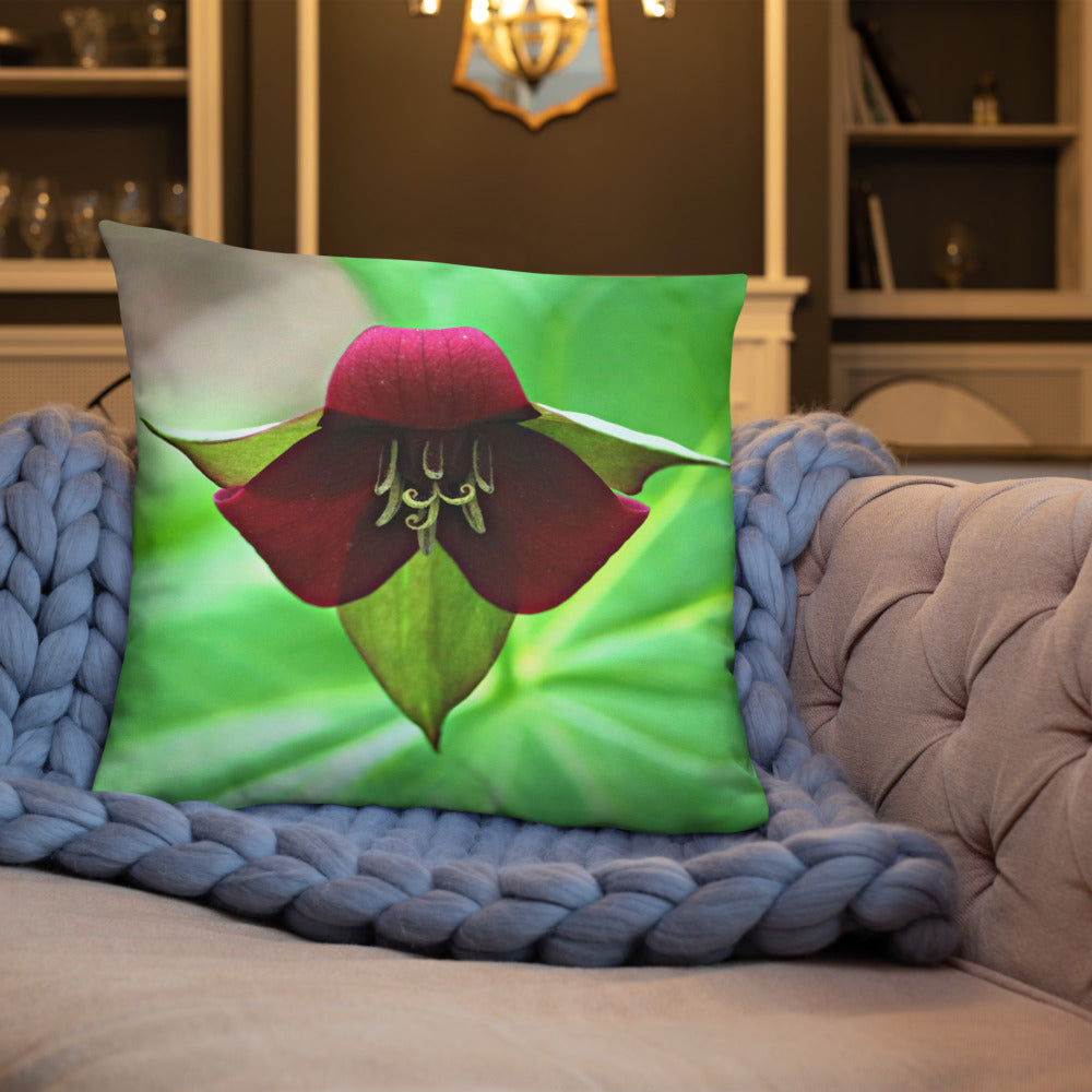 Wake Robin Trillium Basic Throw Pillow