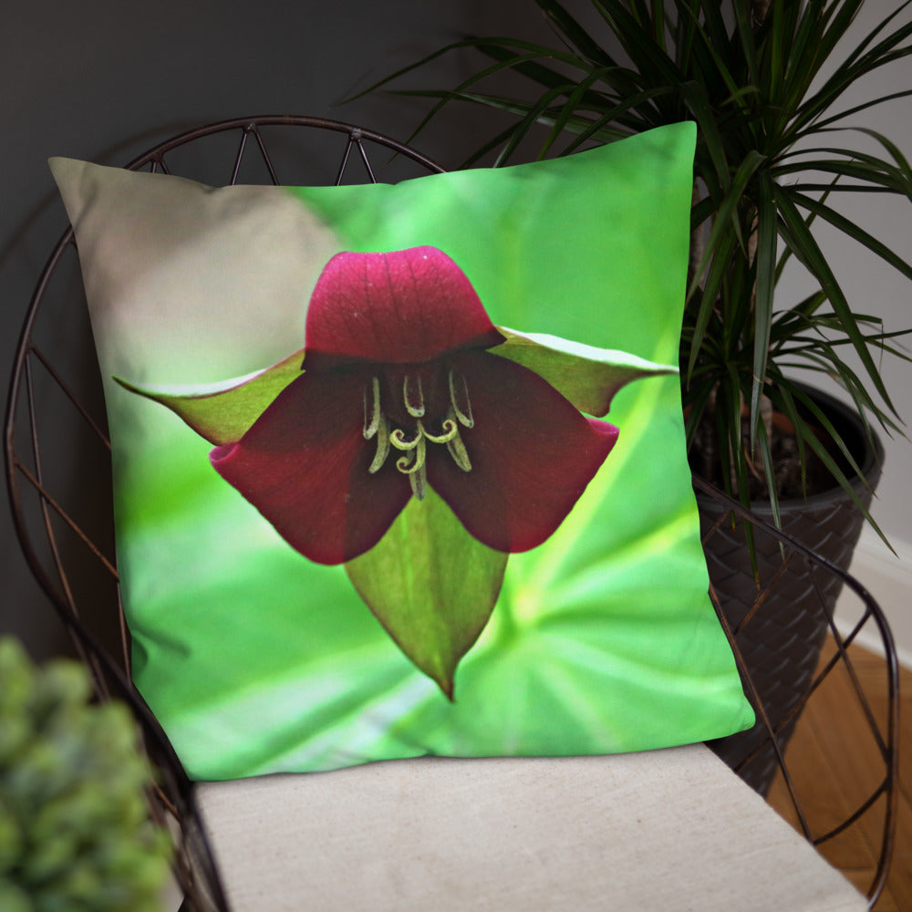 Wake Robin Trillium Basic Throw Pillow