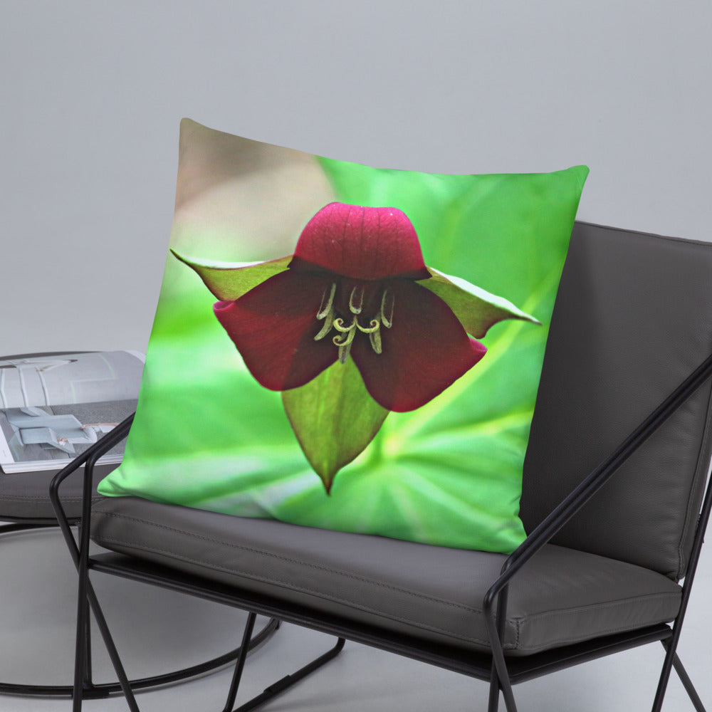 Wake Robin Trillium Basic Throw Pillow