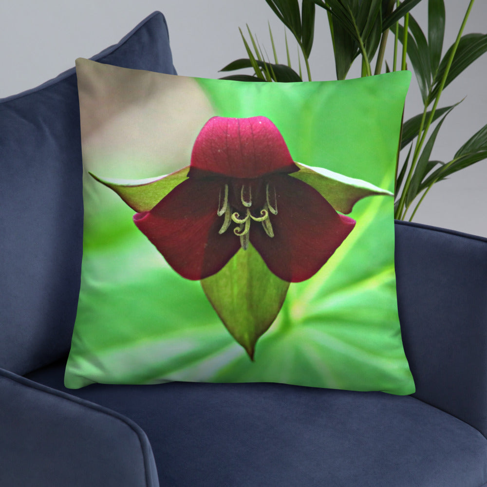 Wake Robin Trillium Basic Throw Pillow