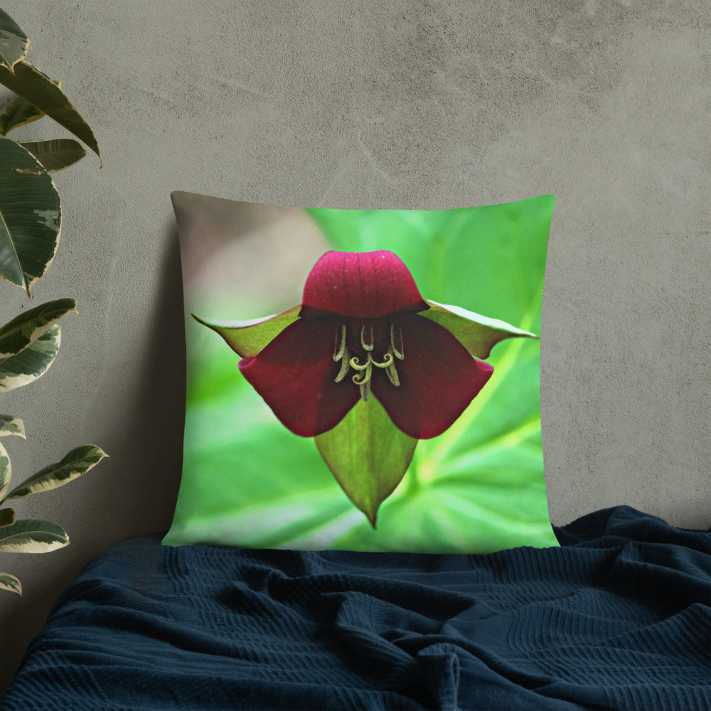 Wake Robin Trillium Basic Throw Pillow
