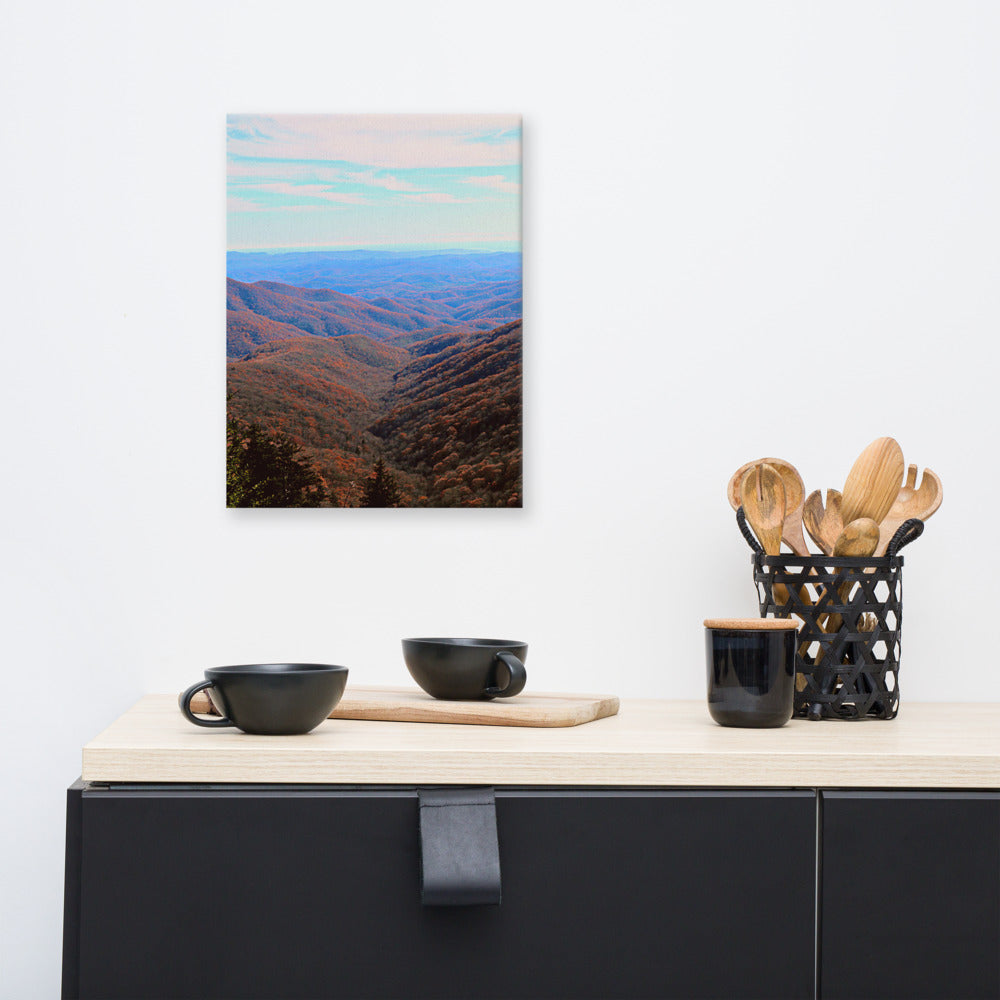 Autumn Color Wave Canvas-Blue Ridge Parkway