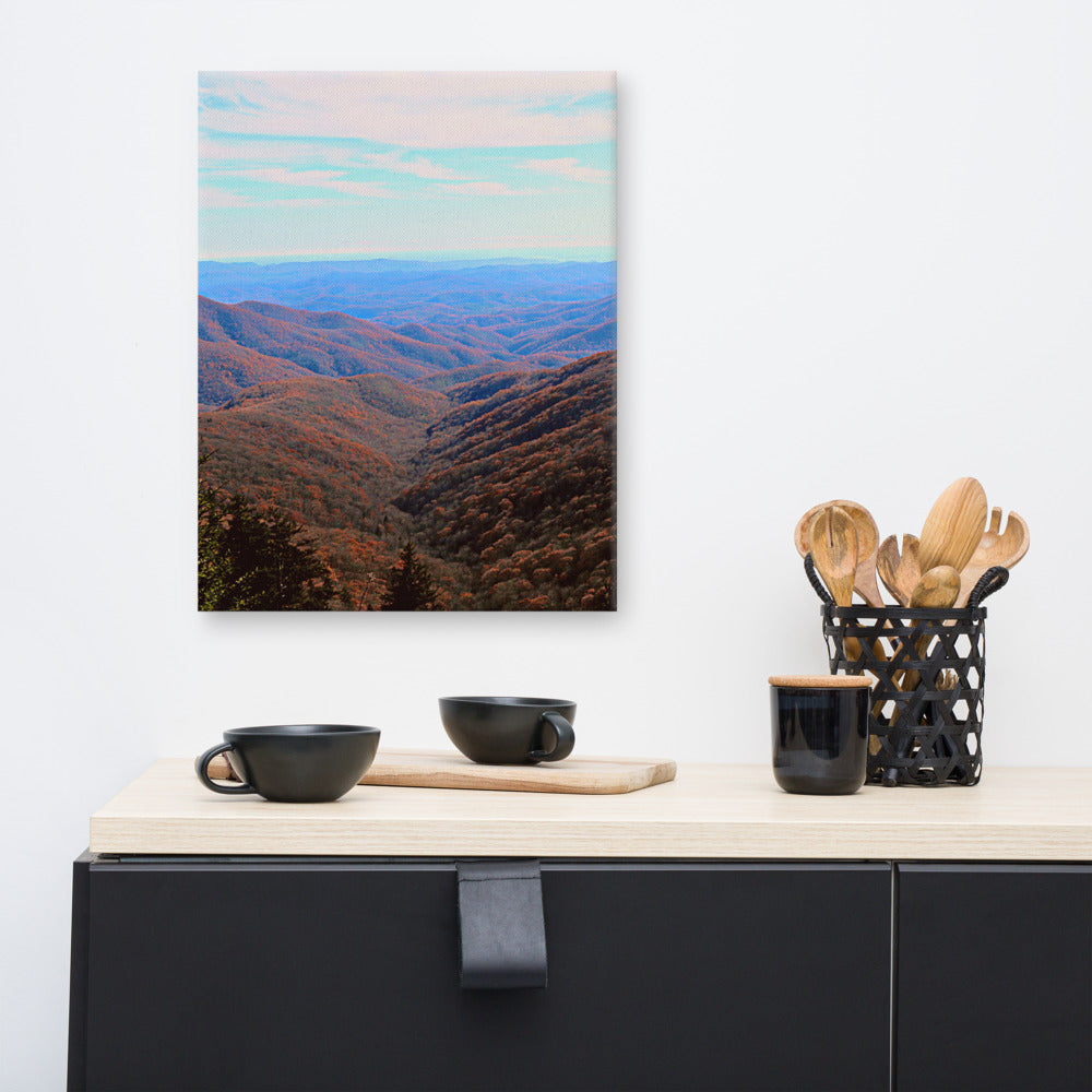 Autumn Color Wave Canvas-Blue Ridge Parkway