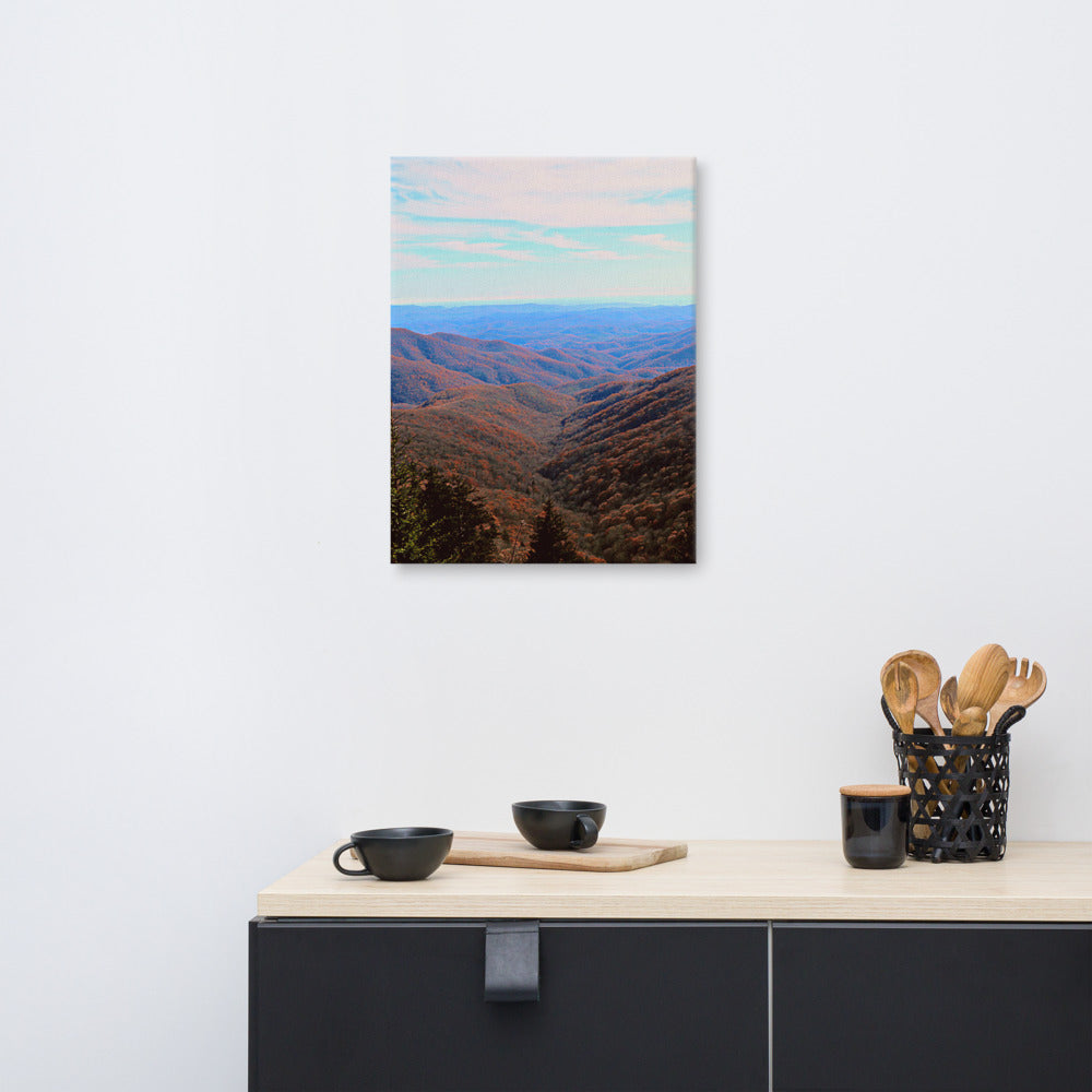 Autumn Color Wave Canvas-Blue Ridge Parkway