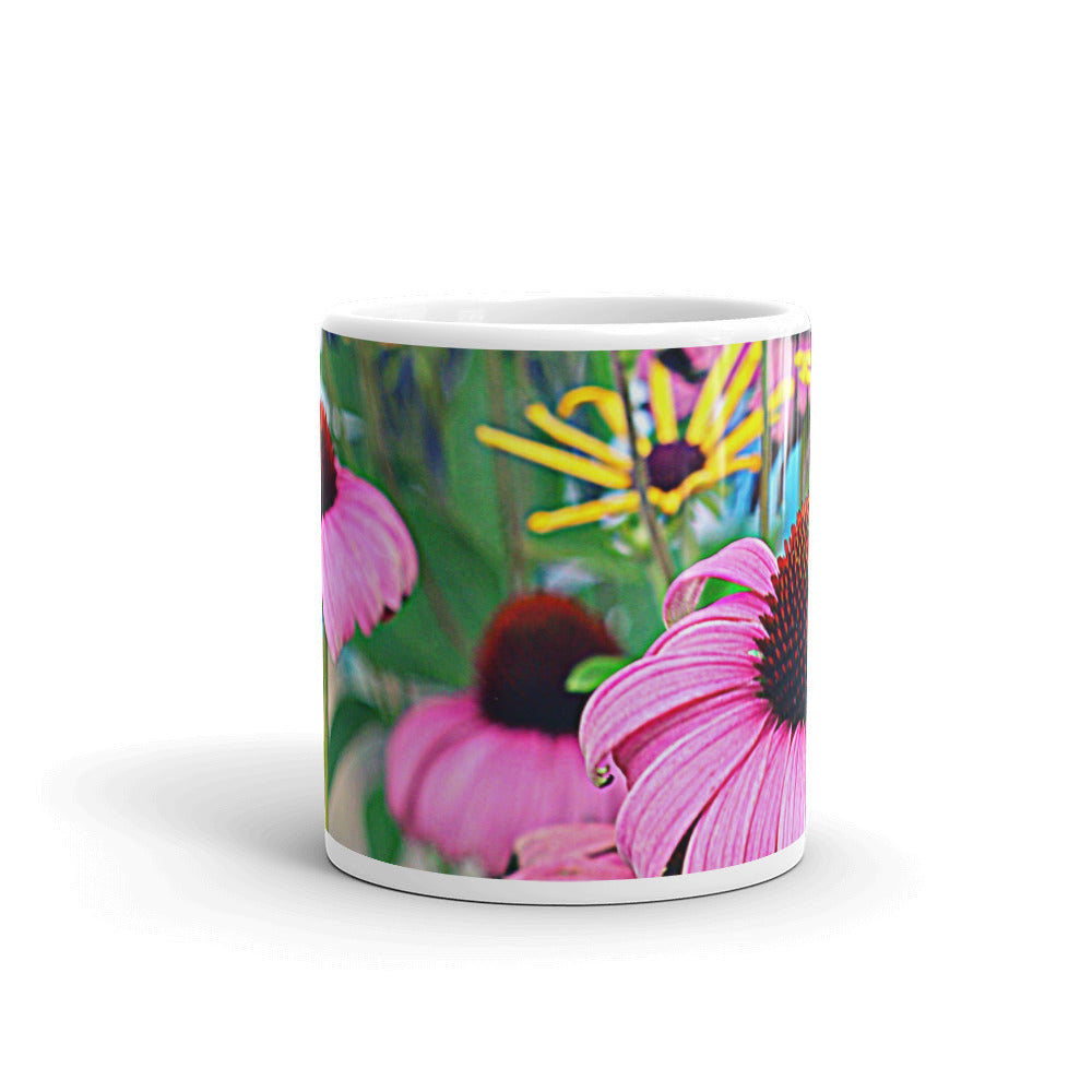 Summer Garden White Glossy Mug
