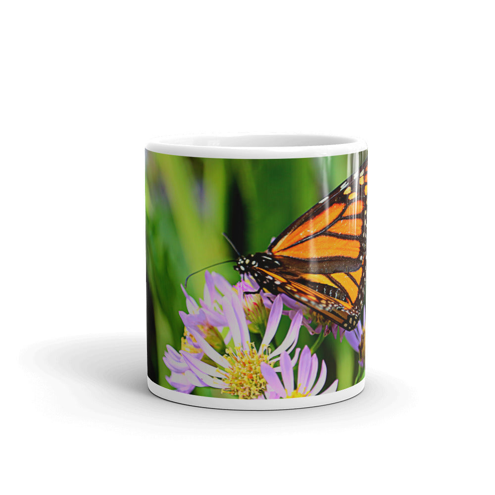 Butterfly White Glossy Mug