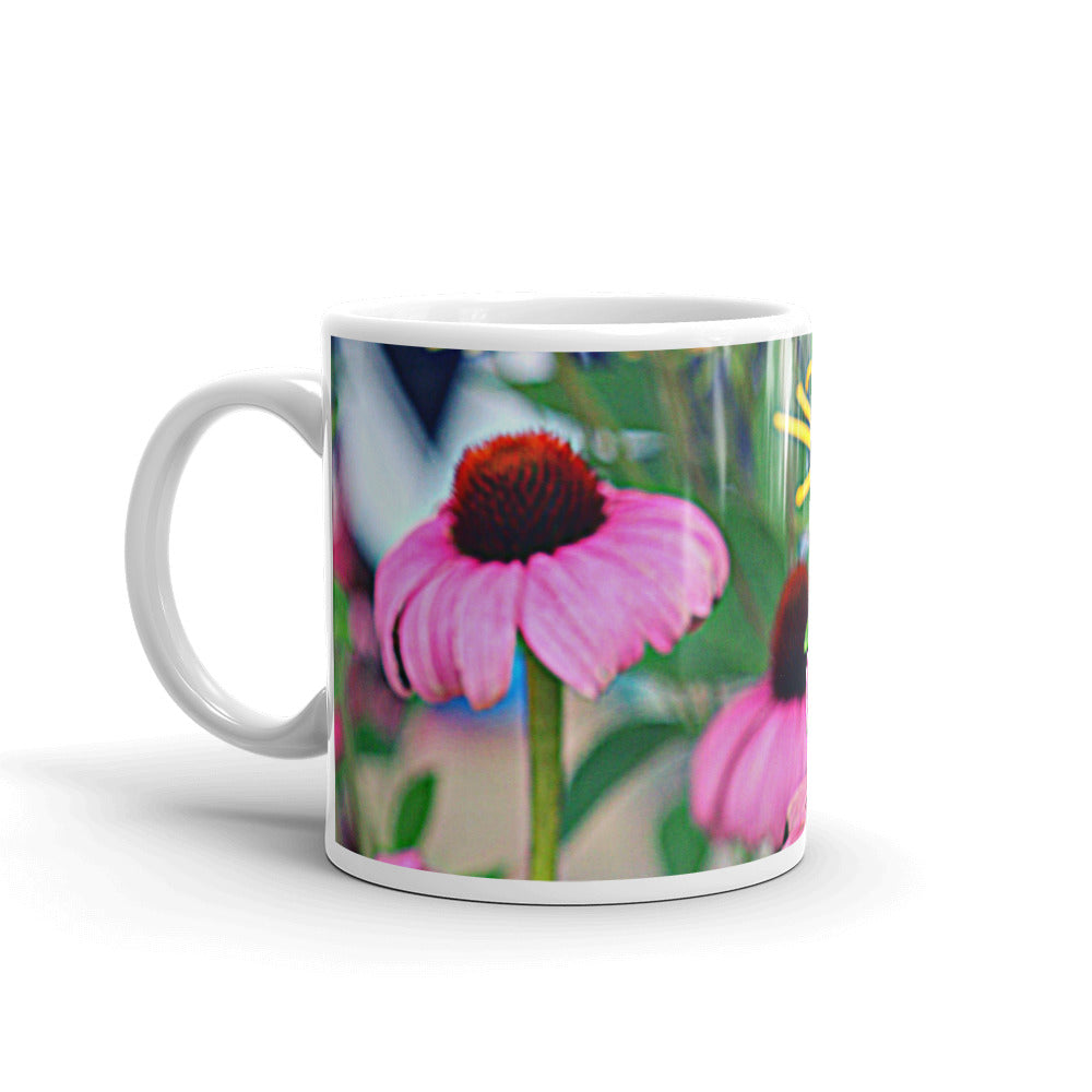 Summer Garden White Glossy Mug