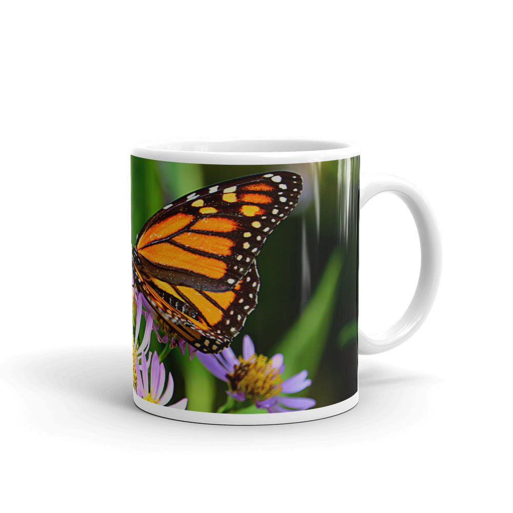 Butterfly White Glossy Mug