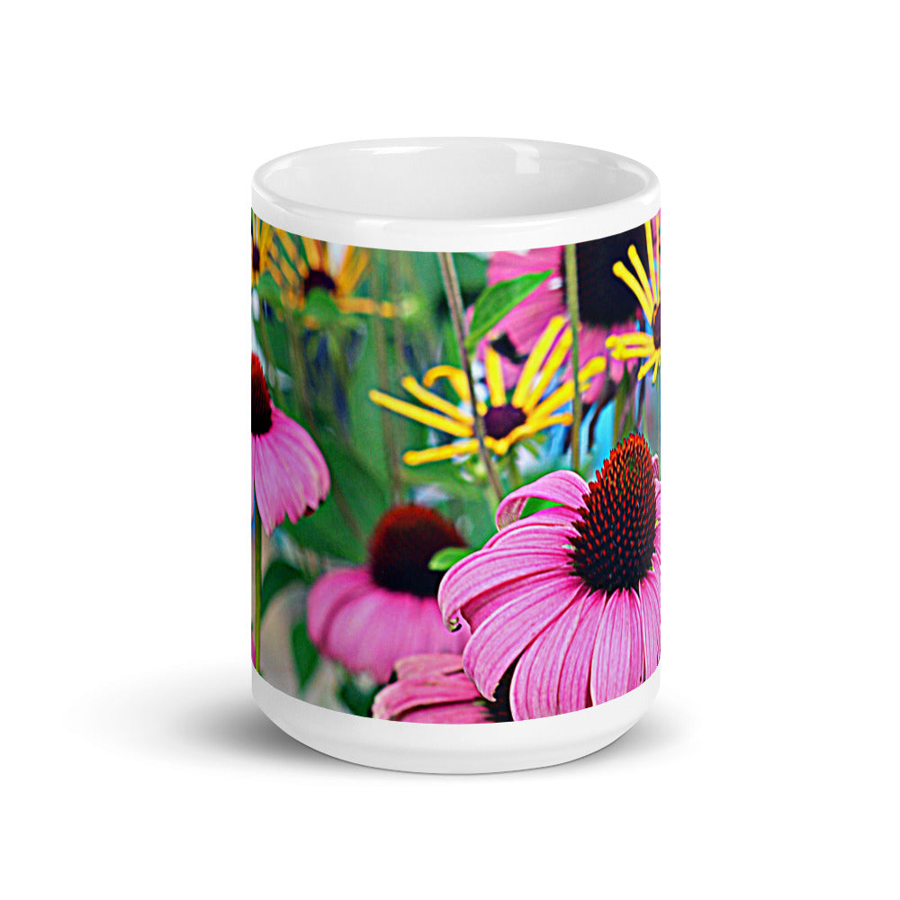 Summer Garden White Glossy Mug