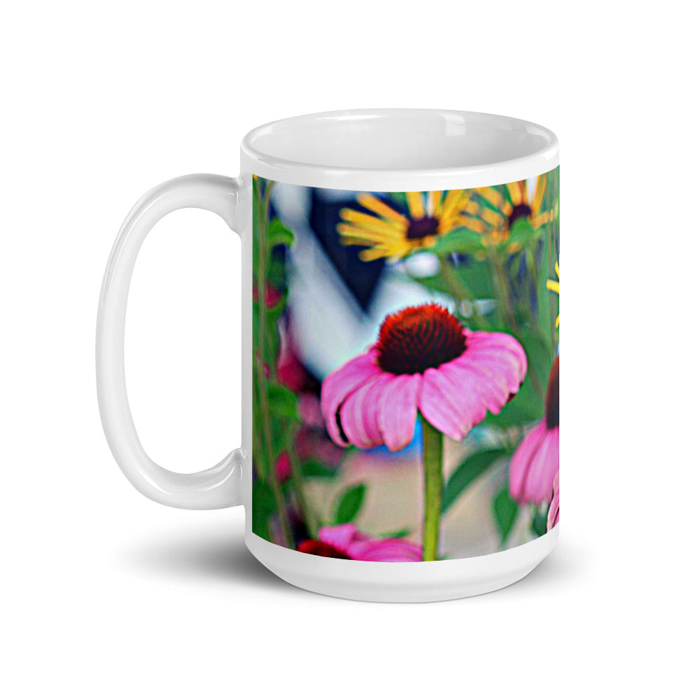Summer Garden White Glossy Mug