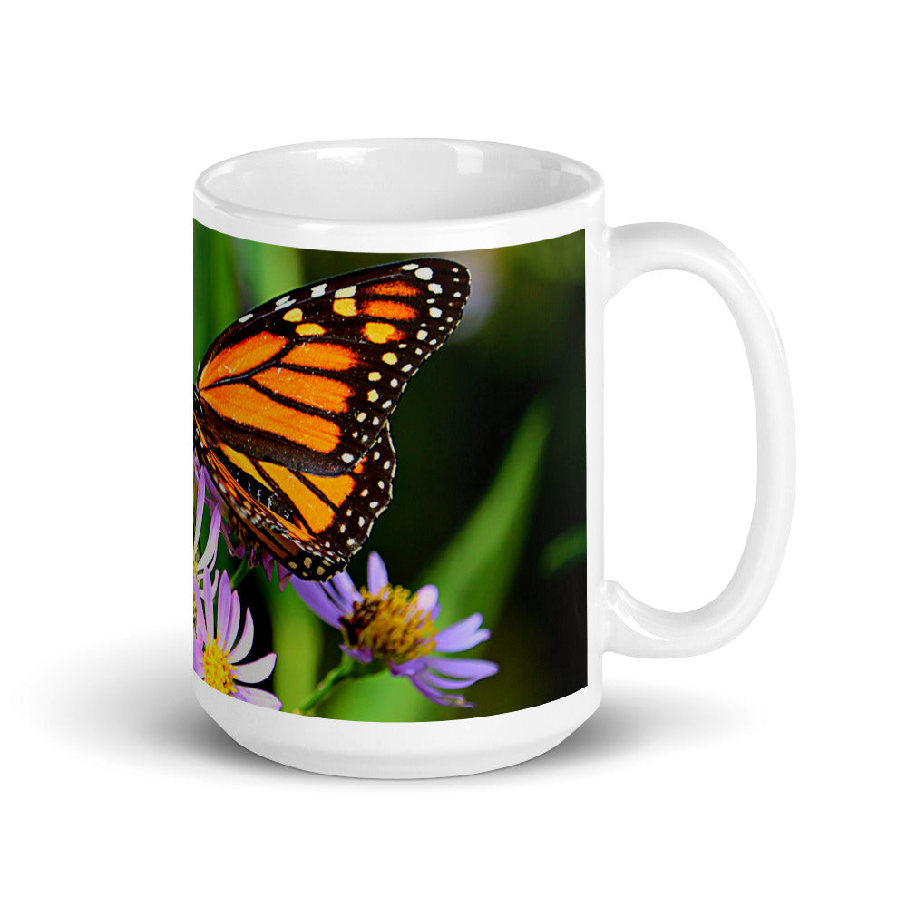 Butterfly White Glossy Mug