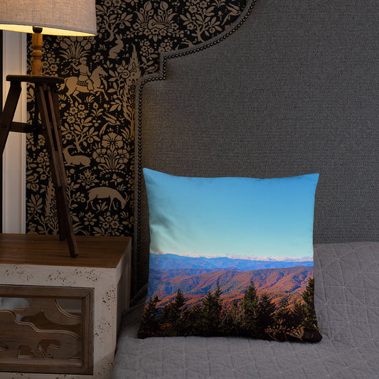 Trail to Waterrock Knob Basic Throw Pillow