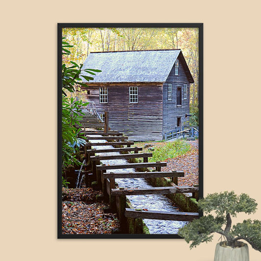 Grist Mill Framed photo paper framed poster
