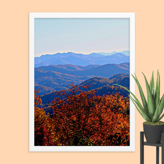 Blue Ridge Mountain Splendor- Framed photo paper poster