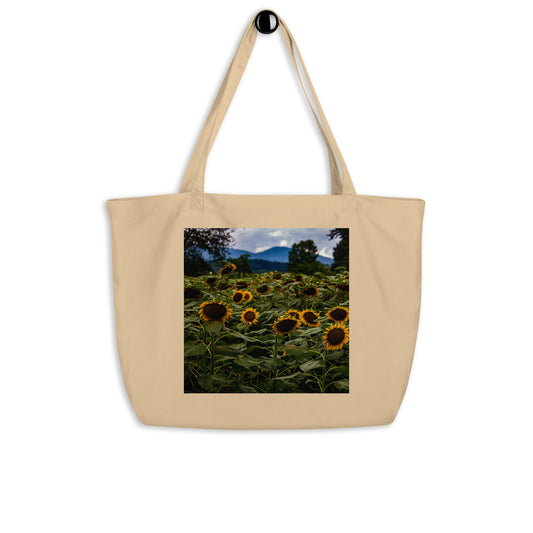 Sunflowers After the Storm Large Organic Tote Bag