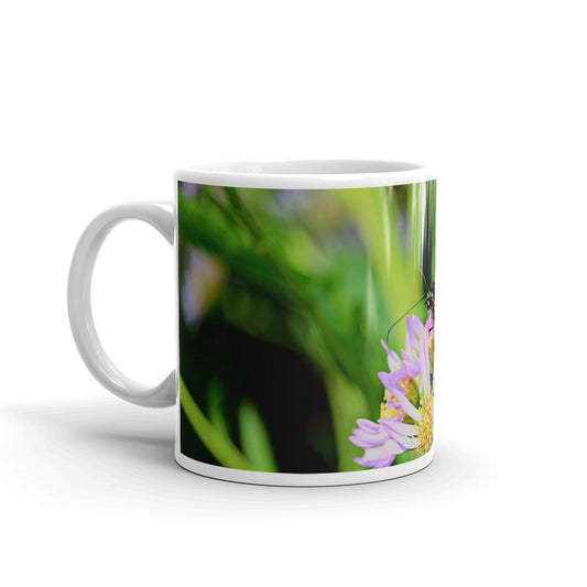 Butterfly White Glossy Mug