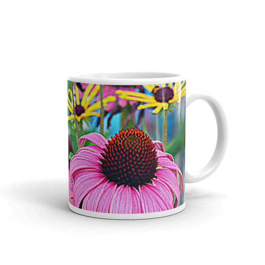 Summer Garden White Glossy Mug