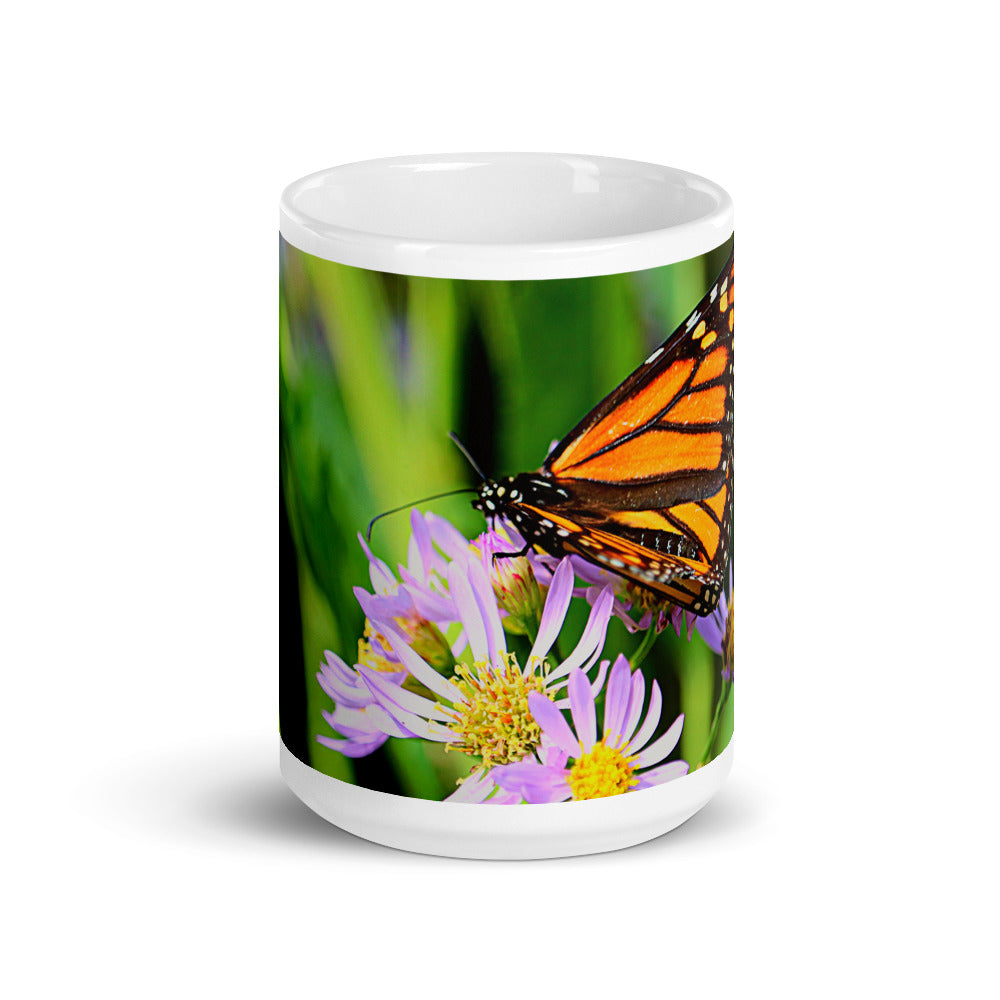 Butterfly White Glossy Mug